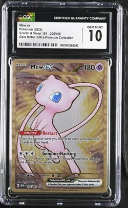 CGC 10 MEW EX 205 GOLD METAL ULTRA PREMIUM COLLECTION UPC POKEMON GEM MINT - Image 1