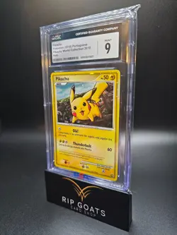2010 Pokemon Pikachu World Collection Holo Card Portuguese CGC MINT 9 - Image 1