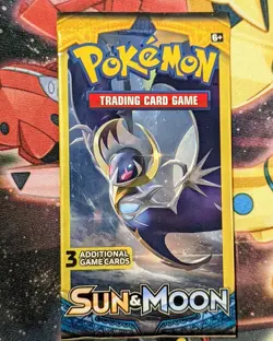 Pokemon Booster Pack Sun & Moon Base Set - 3 cards - Lunala - Factory Sealed - Image 1