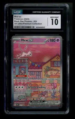 CGC 10 Mew ex 053 Black Star Promo 2023 151 UPC Pokemon Card TCG - Image 1