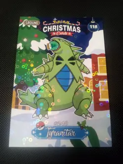 Pokemon 2024 Peru DKV Collectoons Christmas Set #118 Tyranitar Holo US Seller - Image 1