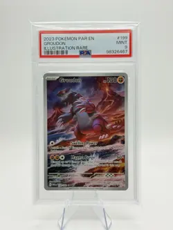 2023 Pokemon Groudon Illustration Rare Par en Paradox Rift 199/182 PSA 9 Mint - Image 1