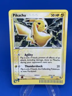 Pokemon Pikachu Holo E Reader Card # 012 Black Star Promo 2003 E Reader Series - Image 1