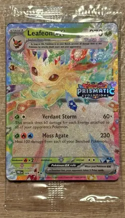 Pokemon - SEALED PROMO CARD - Leafeon EX 006/131 STAMPED PRISMATIC EVOLUTIONS - Image 1