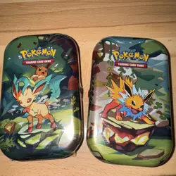 x2 Pokemon Prismatic Evolutions Mini Tins Factory Sealed Jolteon Leafeon - Image 1