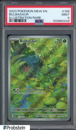 2023 Pokemon MEW EN Illustration Rare #166 Bulbasaur PSA 9 MINT - Image 1