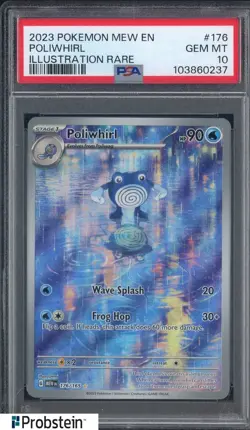 2023 Pokemon MEW EN Illustration Rare #176 Poliwhirl PSA 10 GEM MINT - Image 1