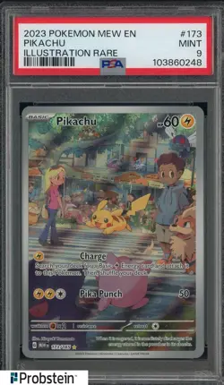 2023 Pokemon MEW EN Illustration Rare #173 Pikachu PSA 9 MINT - Image 1