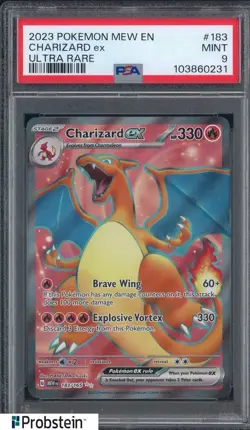 2023 Pokemon MEW EN Ultra Rare #183 Charizard ex PSA 9 MINT - Image 1