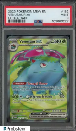2023 Pokemon MEW EN Ultra Rare #182 Venusaur ex PSA 9 MINT - Image 1