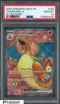 2023 Pokemon MEW EN Ultra Rare #183 Charizard ex PSA 10 GEM MINT - Image 1