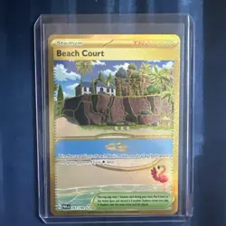 Beach Court 263/182 Paradox Rift Gold Hyper Rare Pokemon TCG Card NM - Image 1