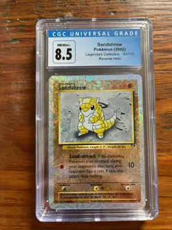 2002 Pokemon Legendary Collection 91 Sandshrew Reverse Holo CGC 8.5 - Image 1