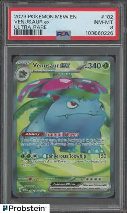 2023 Pokemon MEW EN Ultra Rare #182 Venusaur ex PSA 8 NM-MT - Image 1