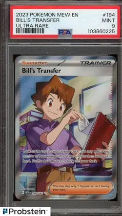2023 Pokemon MEW EN Ultra Rare #194 Bill's Transfer PSA 9 MINT - Image 1