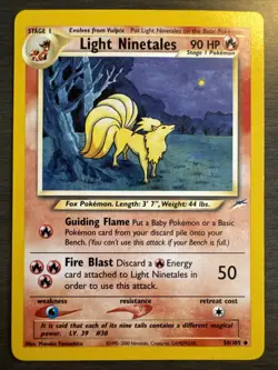 Pokemon TCG Light Ninetales Neo Destiny 50/105 Regular Unlimited LP - Image 1