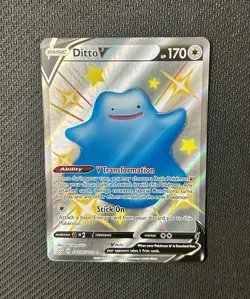Pokemon TCG Ditto V SV118/SV122 Shining Fates Shiny Vault NM - Image 1