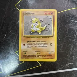 1999 Pokemon Base Set Sandshrew 62/102 D24 - Image 1