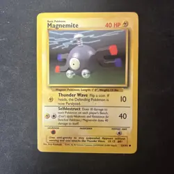 Magnemite 53/102 Vintage Base Set Unlimited Common Pokemon Card WOTC D27 - Image 1