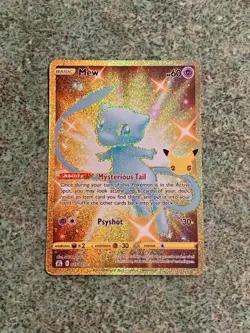 Pokemon TCG Mew (Secret) Celebrations 025/025 Holo Secret Rare Pack Fresh Mint - Image 1