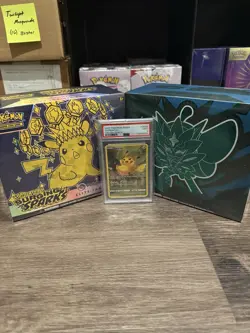Pokemon Surging Sparks/Twilight Masquerade PC ETB Combo & Pikachu FA/PSA 9 - Image 1