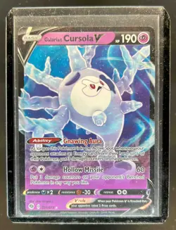 2020 Pokemon SWSH Champion's Path Galarian Cursola V Holo #021/073 - Image 1