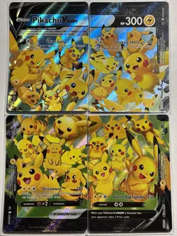 Pikachu V-Union SWSH141 Black Star Promo Set of 4 Pokemon TCG NM - Image 1