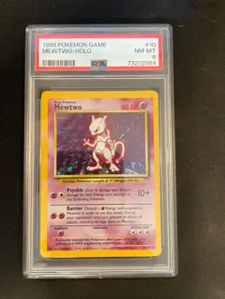 1999 Pokemon Mewtwo 010/102 Base Set Holo PSA 8 NM/MINT - Image 1