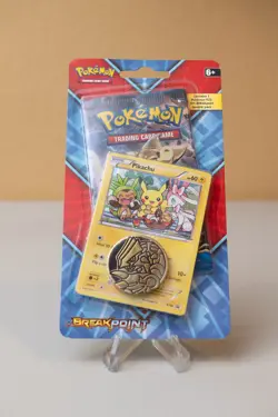 Pokemon XY BREAKPOINT Blister PIKACHU XY95 Coin Promo Booster Pack Sealed - Image 1