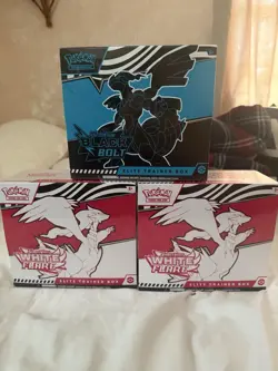 Pokemon TCG Black Bolt and White Flare Elite Trainer Box ETB Bundle - Image 1