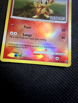 Pokemon Chimchar Reverse Holo Majestic Dawn Platinum Stamped 56/100 HP/MP - Image 3