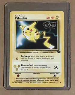 PIKACHU Promo Card #4 Kid's Pokemon The First Movie Excellent Shape 1999 - Image 1