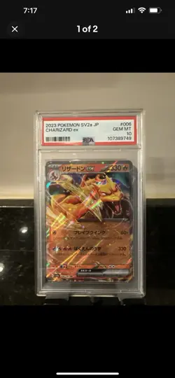 2023 Pokemon SV2a JP Charizard ex PSA 10 #006 - Image 2
