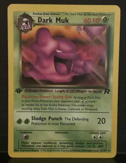 Dark Muk 41/82 Team Rocket Non Holo Pokemon TCG 1st Edition - Image 1