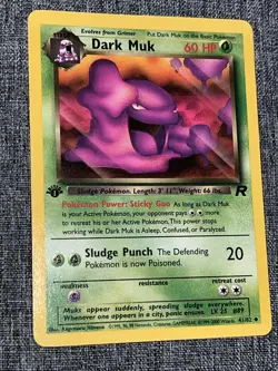 Dark Muk 41/82 Team Rocket Non Holo Pokemon TCG 1st Edition - Image 1