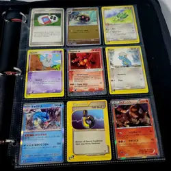Pokemon Vintage Mixed Lot of Cards Holos Binder Page Magmar EX Etc - Image 1