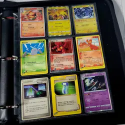 Pokemon Vintage Mixed Lot of Cards Holos Binder Page Magmar EX Etc - Image 1