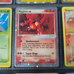 Pokemon Vintage Mixed Lot of Cards Holos Binder Page Magmar EX Etc - Image 2