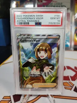 2022 Pokemon SWSH Astral Radiance Gardenia s Vigor #184/189 PSA 10 - Image 1