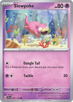Slowpoke 57/142 Common | Stellar Crown | Pokemon Card - Image 1