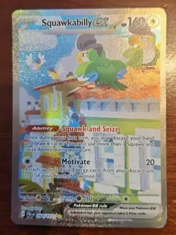 Pokemon Card Squawkabilly EX 264/193 Paldea Evolved - MP To LP Condition - Image 1