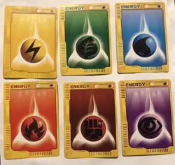 Pokemon Cards Complete E-reader Series Basic Energy Set Of 6 Japanese - Image 1