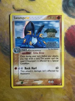 Swampert 27/100 EX Crystal Guardians Stamped Reverse Holo Rare Pokemon Card PL - Image 2