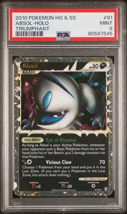 2010 POKEMON TRIUMPHANT ABSOL PRIME #91 ULTRA RARE PSA 9 MINT #80587545 - Image 1