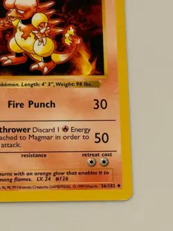 Shadowless Magmar Pokemon Card Base Set 1999 WOTC - Image 4