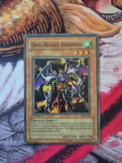 Yugioh- 1X Twin-Headed Behemoth - Super Rare - 1st Edition - LOD-063 - LP - Image 1