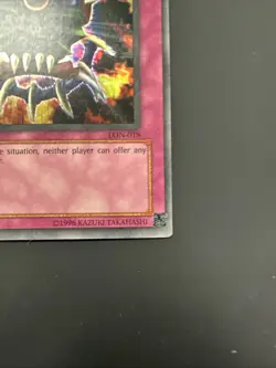 Yugioh Mask of Restrict LON-018 Unlimited Edition Ultra rare Lightly Played - Image 5