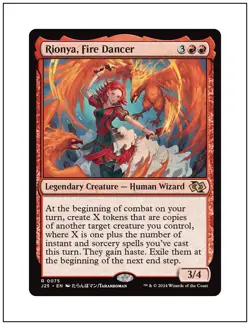 1x Rionya, Fire Dancer - Anime Art, Jumpstart 2025, Magic MTG NM - Image 1