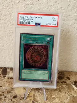 YuGiOh MEGAMORPH #MRL-061 ULTRA RARE PSA 7 NM 2002 MAGIC RULER MRL 061 - Image 1