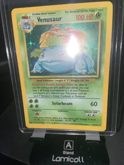Pokemon Venusaur Base Set Holo Card 15/102 Trading Card Game - Image 2